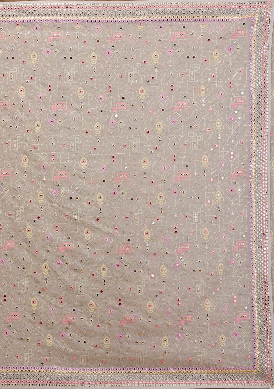 Pista Green Gotapatti Geogette Saree-Koskii