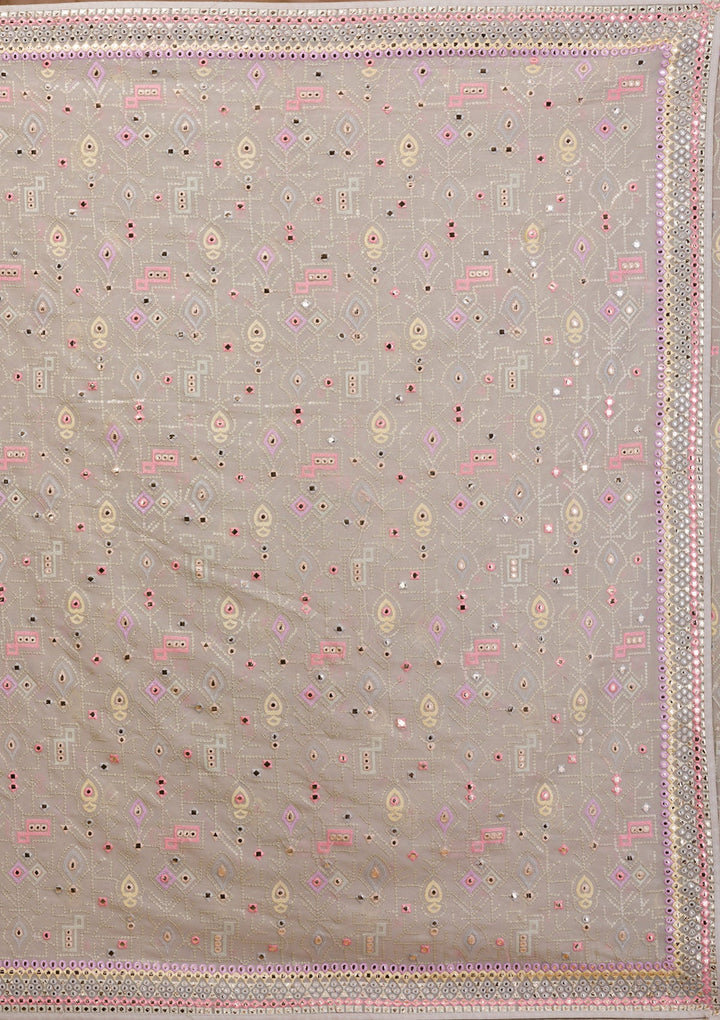 Pista Green Gotapatti Geogette Saree-Koskii