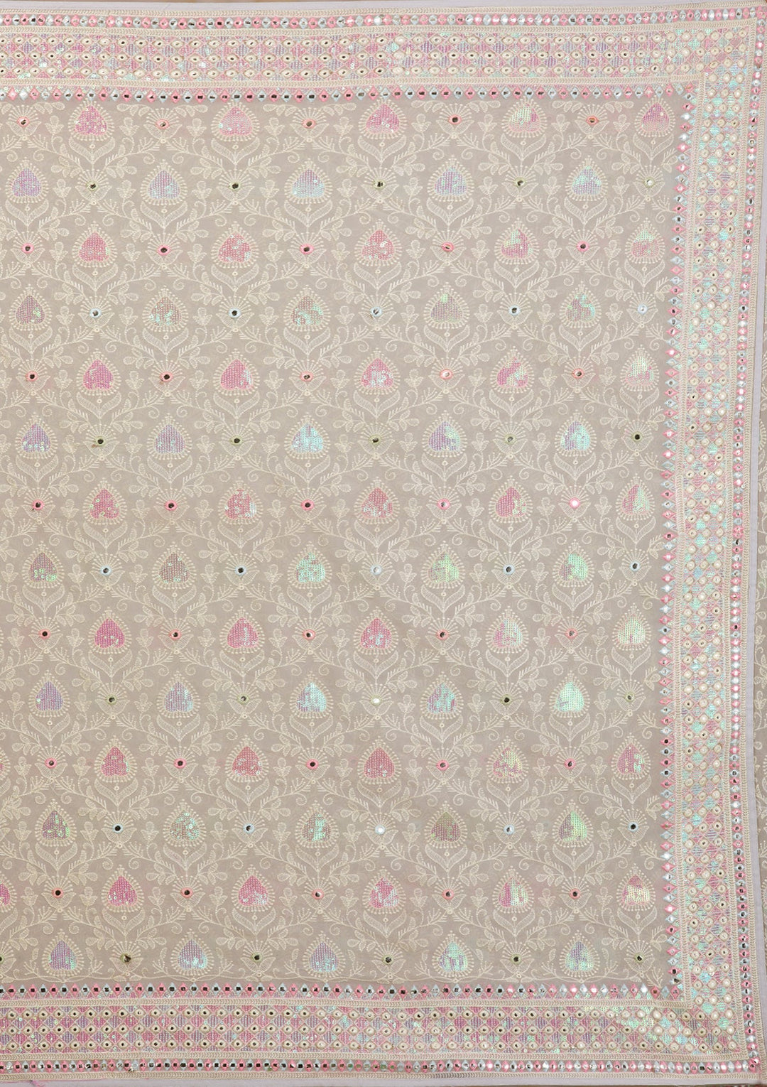 Pista Green Gotapatti Georgette Saree-Koskii