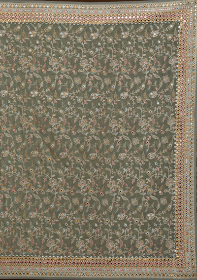 Pista Green Gotapatti Georgette Saree-Koskii