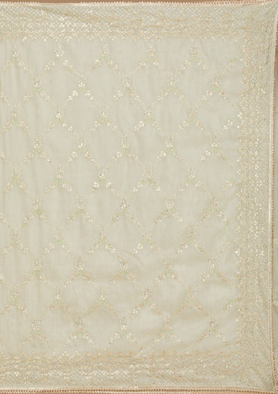 Pista Green Gotapatti Tissue Saree