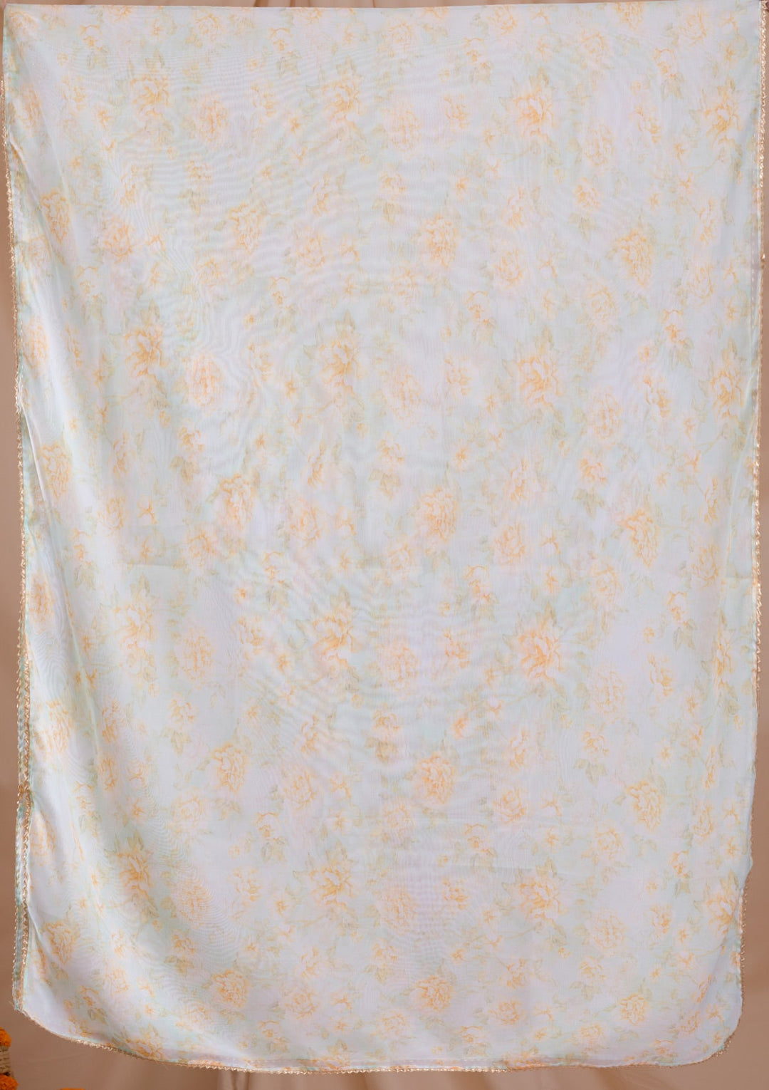 Pista Green Printed Tissue Readymade Salwar Suit-Koskii