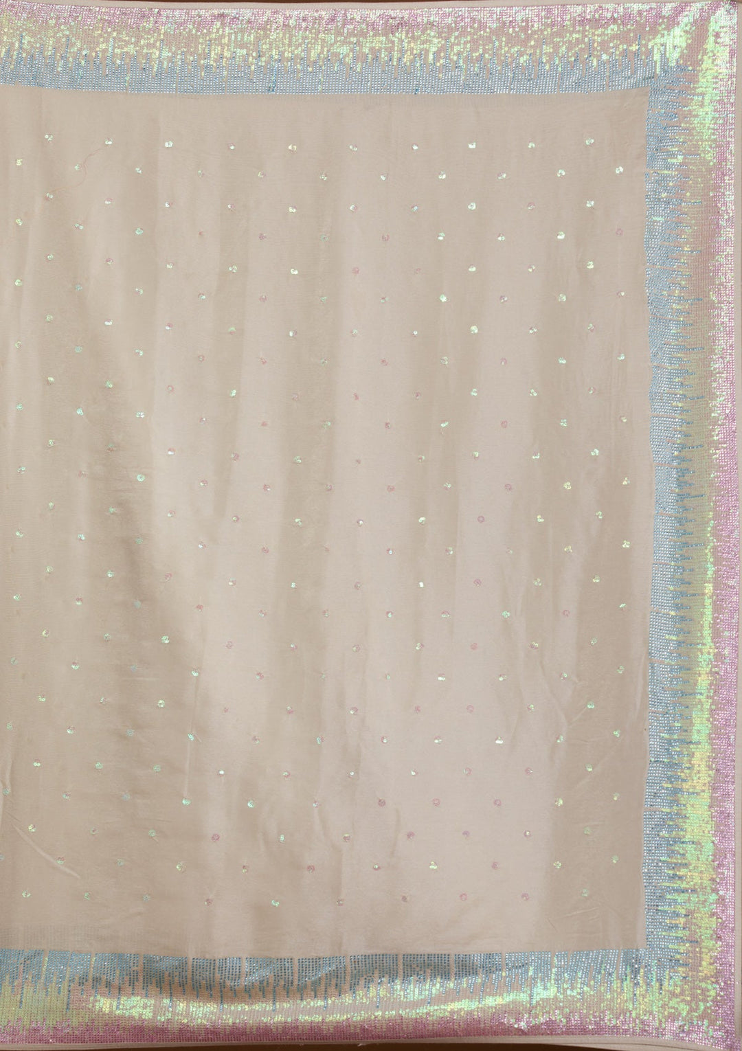 Sky Blue Chikankari Georgette Designer Saree-Koskii