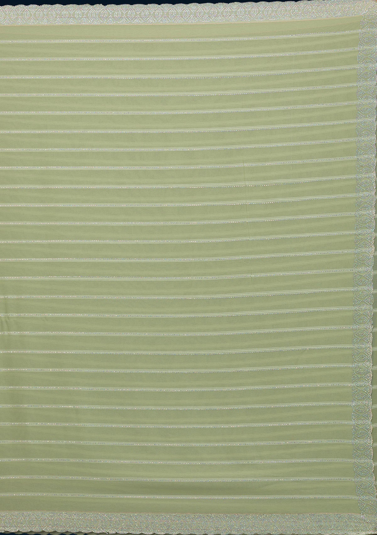 Pista Green Stonework Georgette Saree