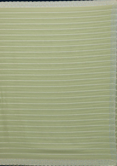 Pista Green Stonework Georgette Saree