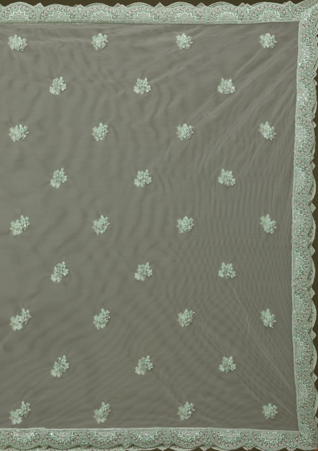 Pista Green Stonework Net Readymade Lehenga-Koskii