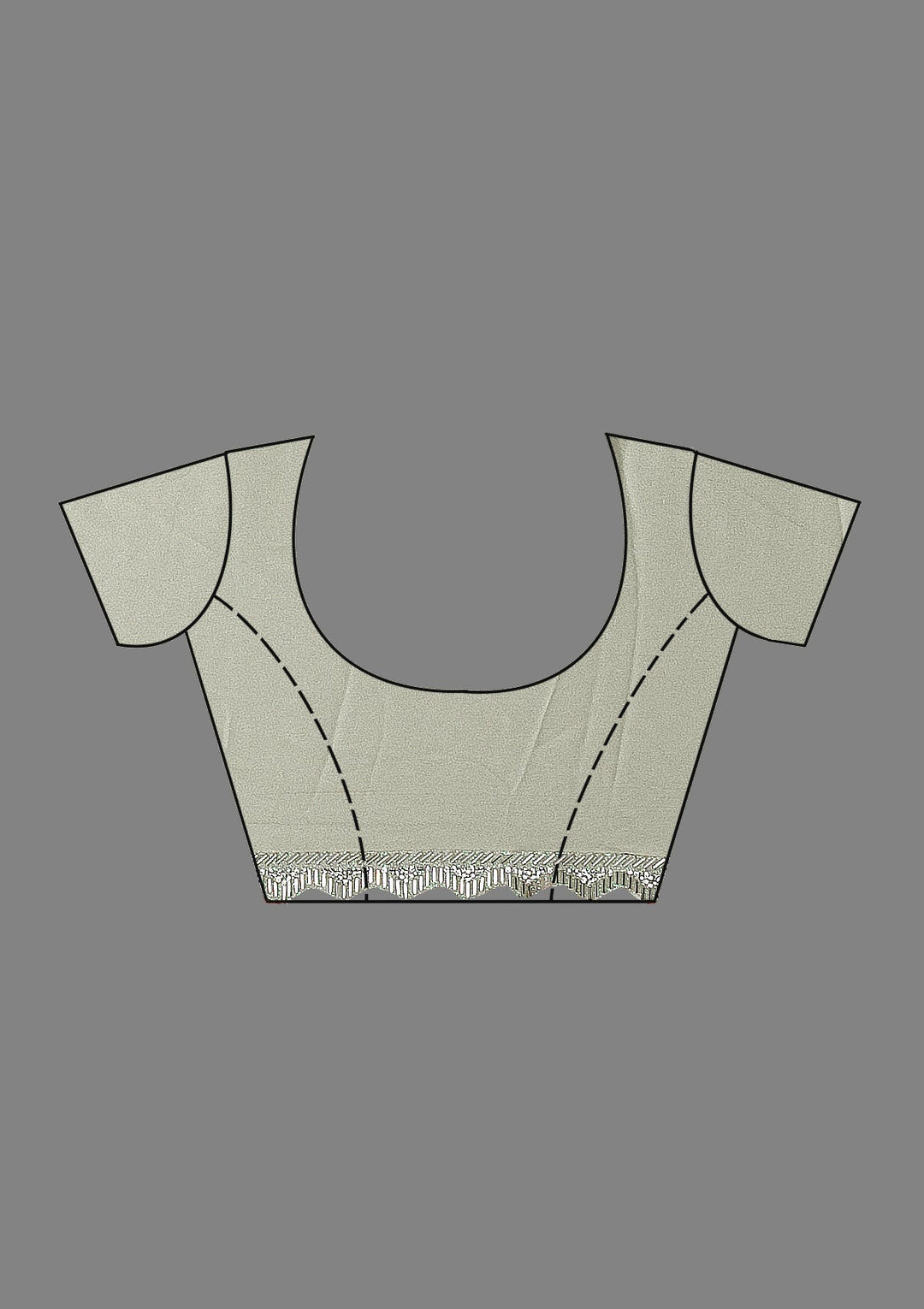 Pista Green Stonework Semi Crepe Saree-Koskii