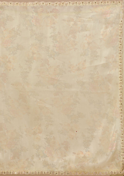 Pista Green Stonework Tissue Saree-Koskii