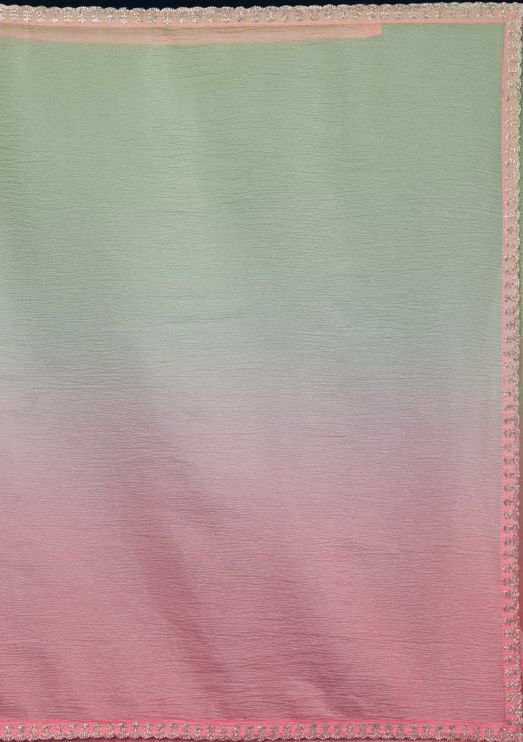 Pista Green Stonework Tissue Saree