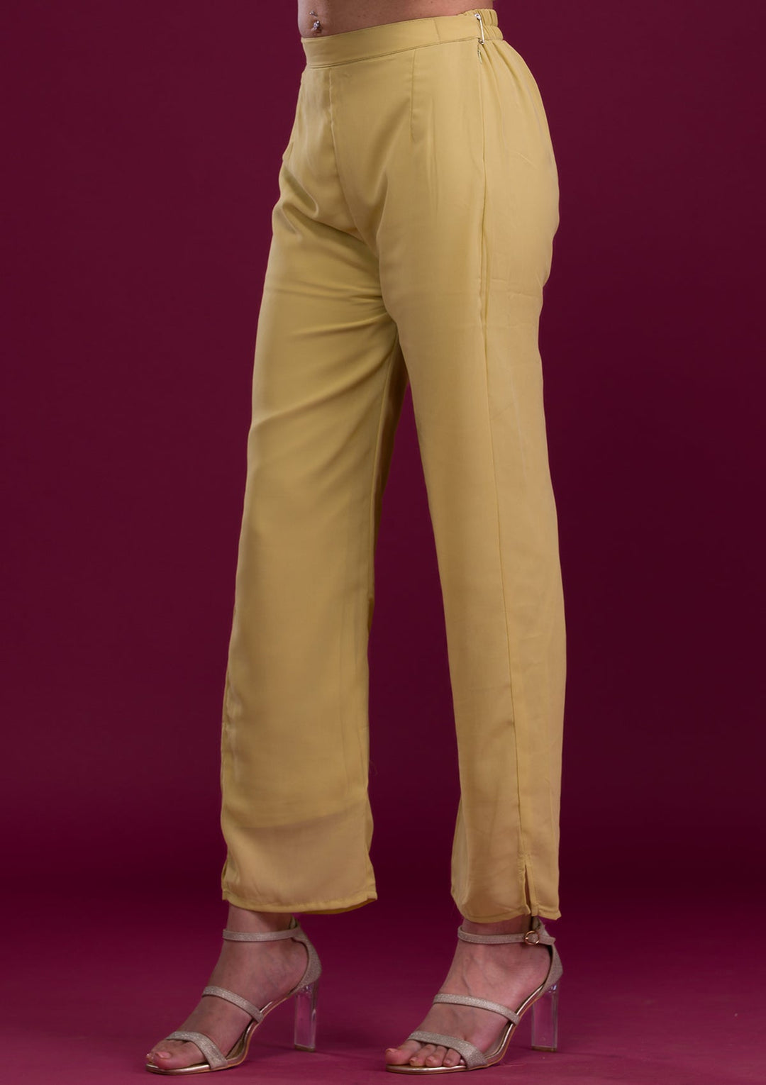 Pista Green Threadwork Georgette Readymade Salwar Kameez-Koskii