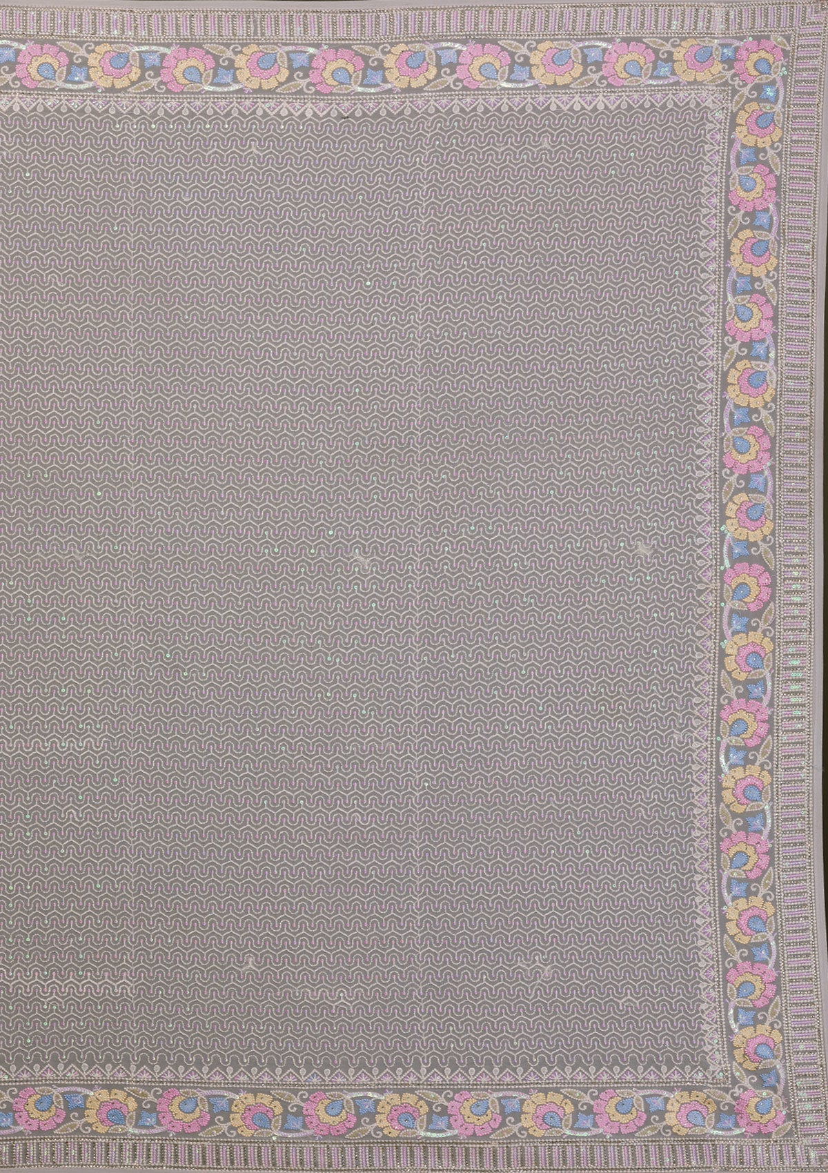 Pista Green Threadwork Georgette Saree-Koskii