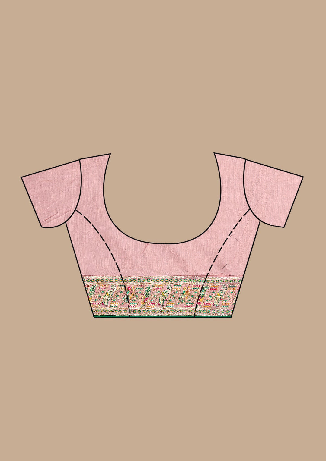 Pista Green Threadwork Soft Silk Saree-Koskii