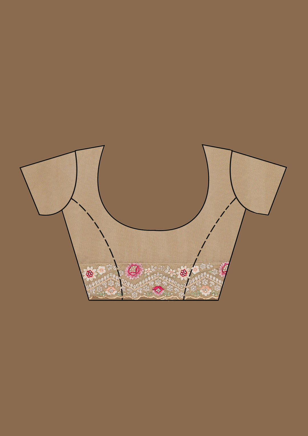 Pista Green Threadwork Tissue Saree