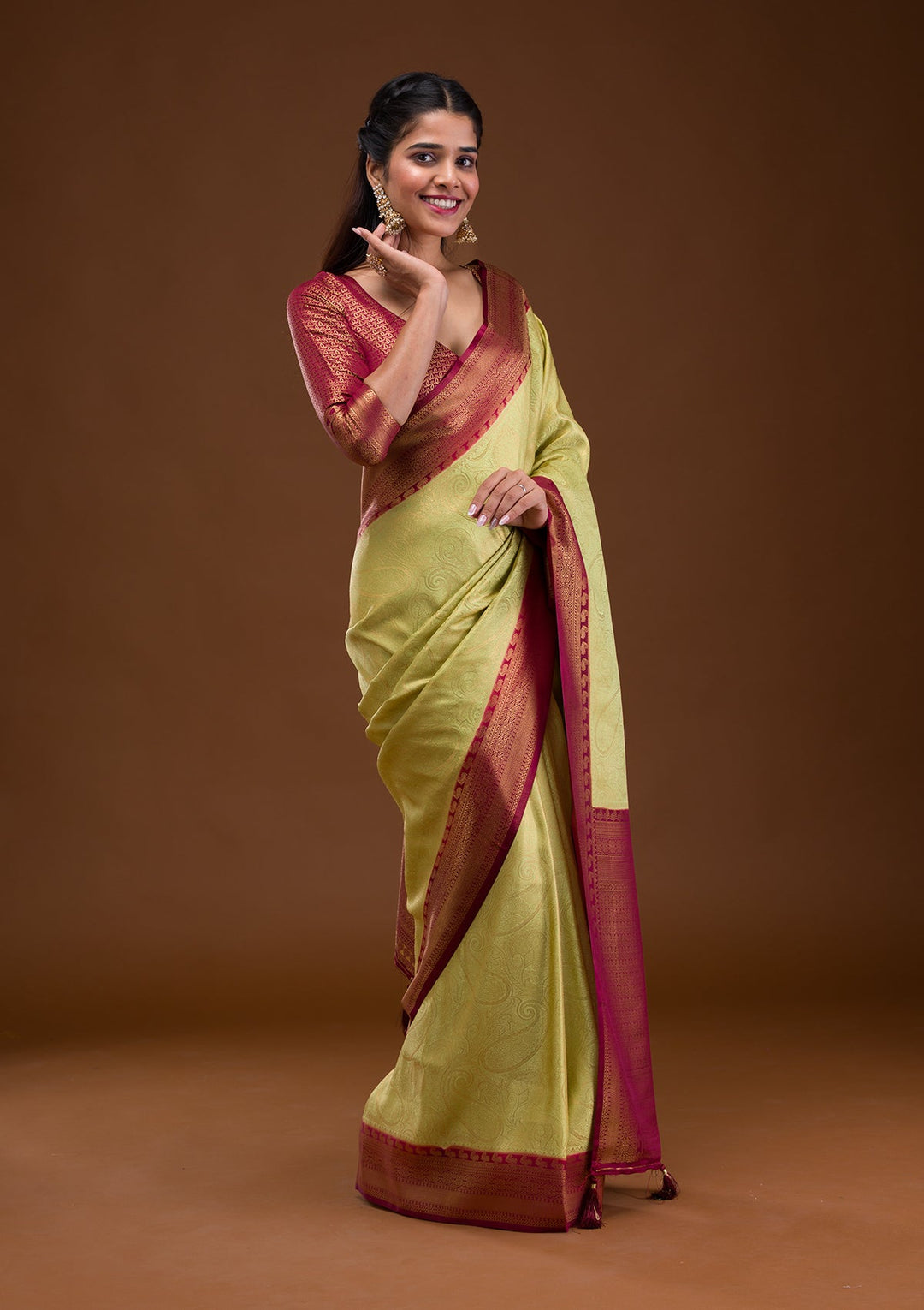 White Stonework Net Designer Saree-Koskii