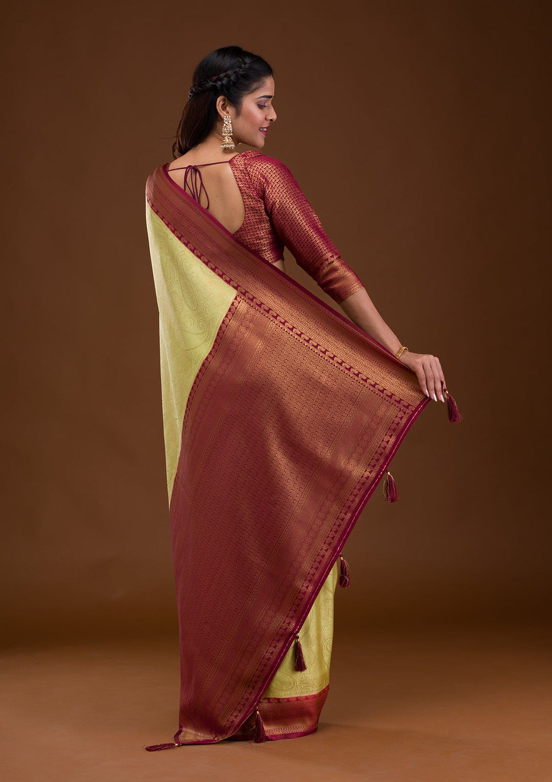 White Stonework Net Designer Saree-Koskii