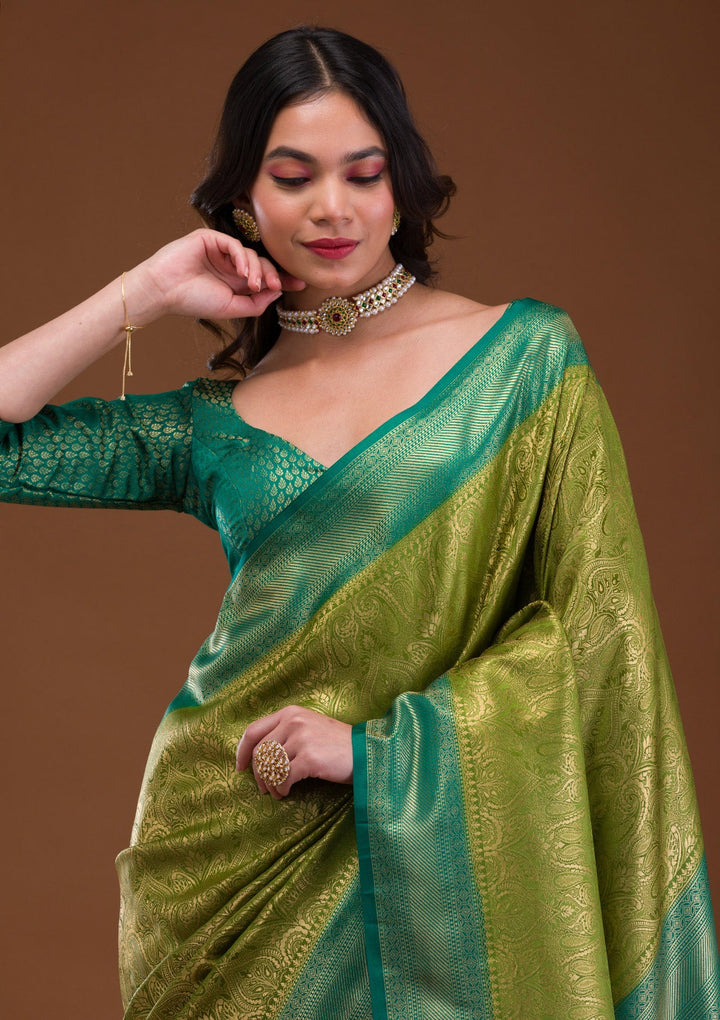 Cream Stonework Net Designer Saree-Koskii