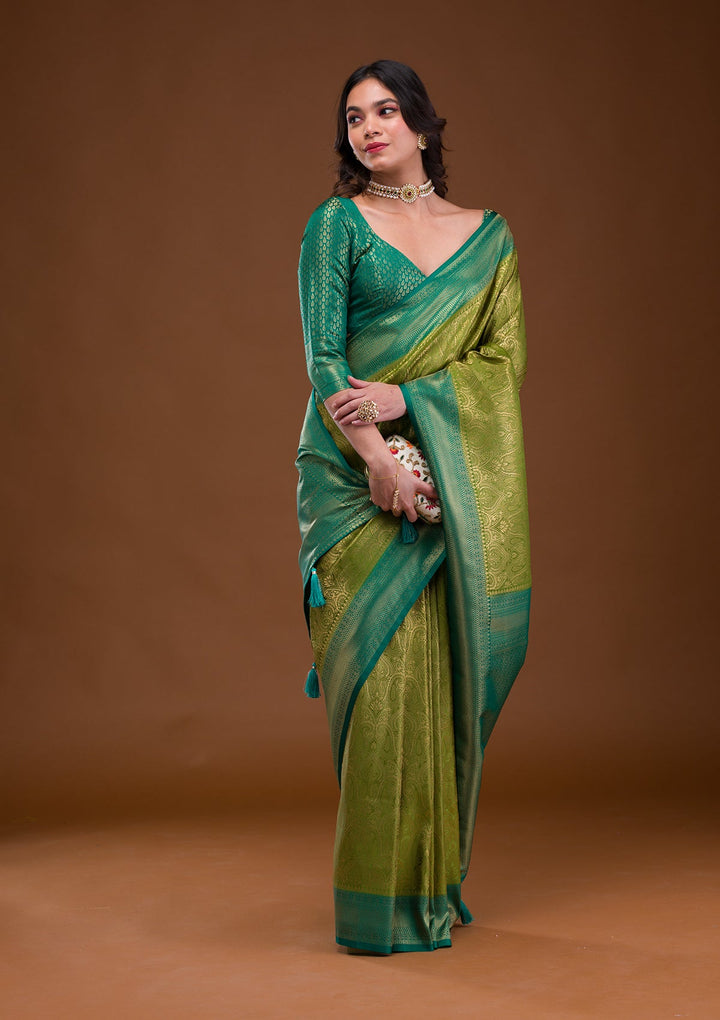 Cream Stonework Net Designer Saree-Koskii
