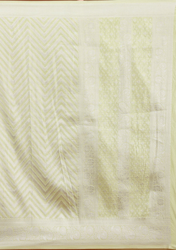 Pista Green Zariwork Art Silk Saree