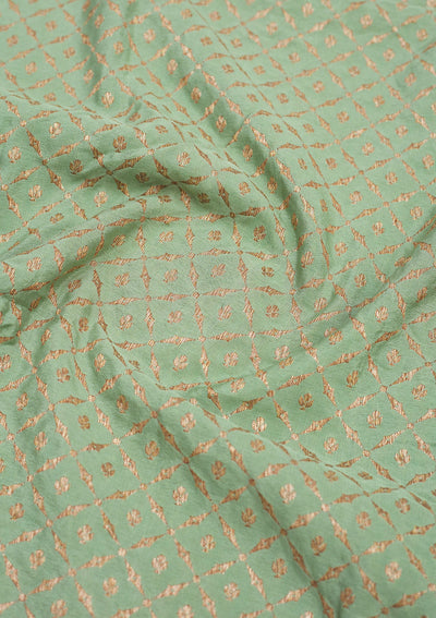 Pista Green Zariwork Pure Silk Saree