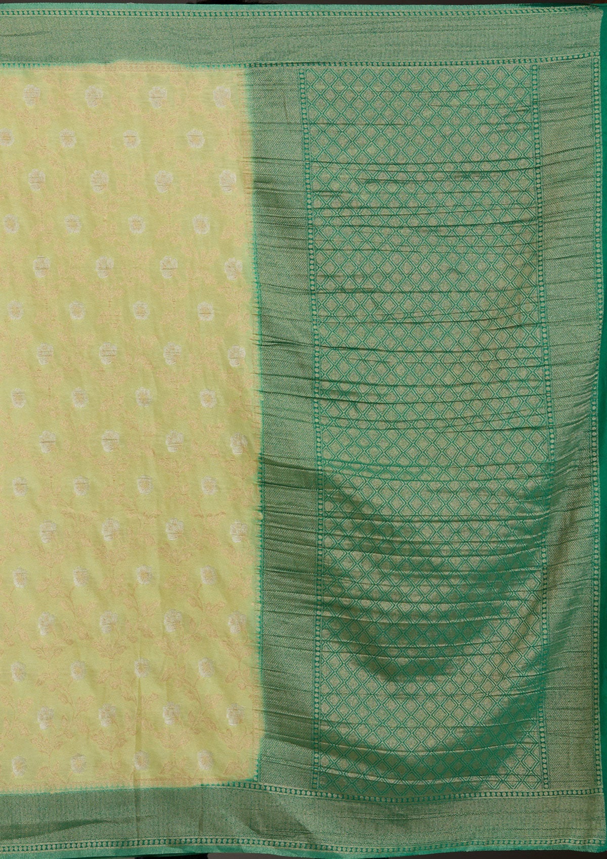 Pista Green Zariwork Georgette Saree-Koskii
