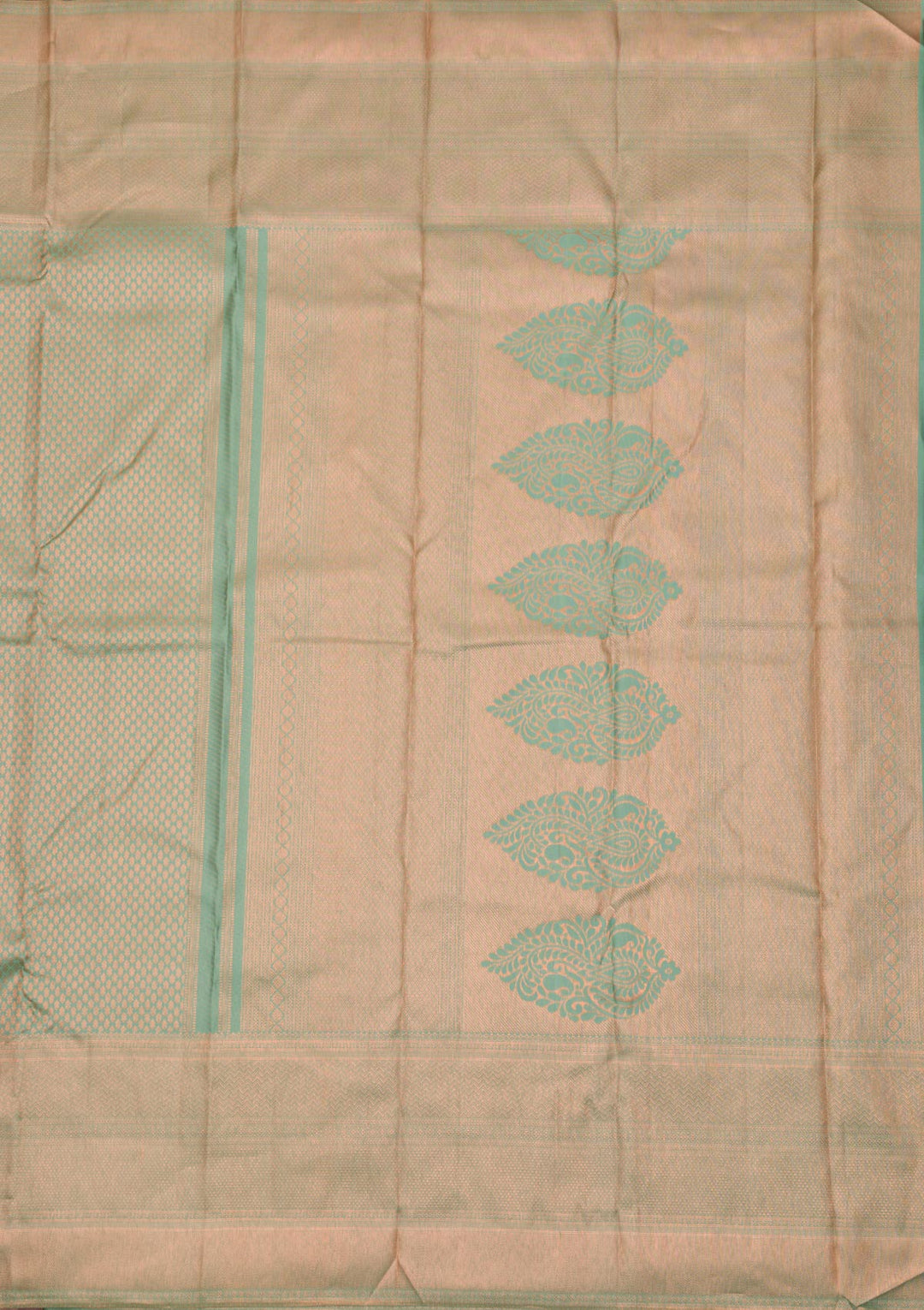 Pista Green Zariwork Pure Silk Saree-Koskii