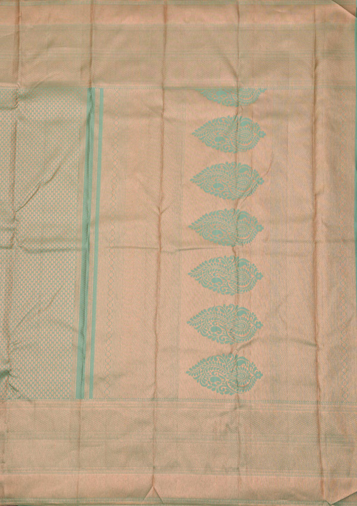 Pista Green Zariwork Pure Silk Saree-Koskii