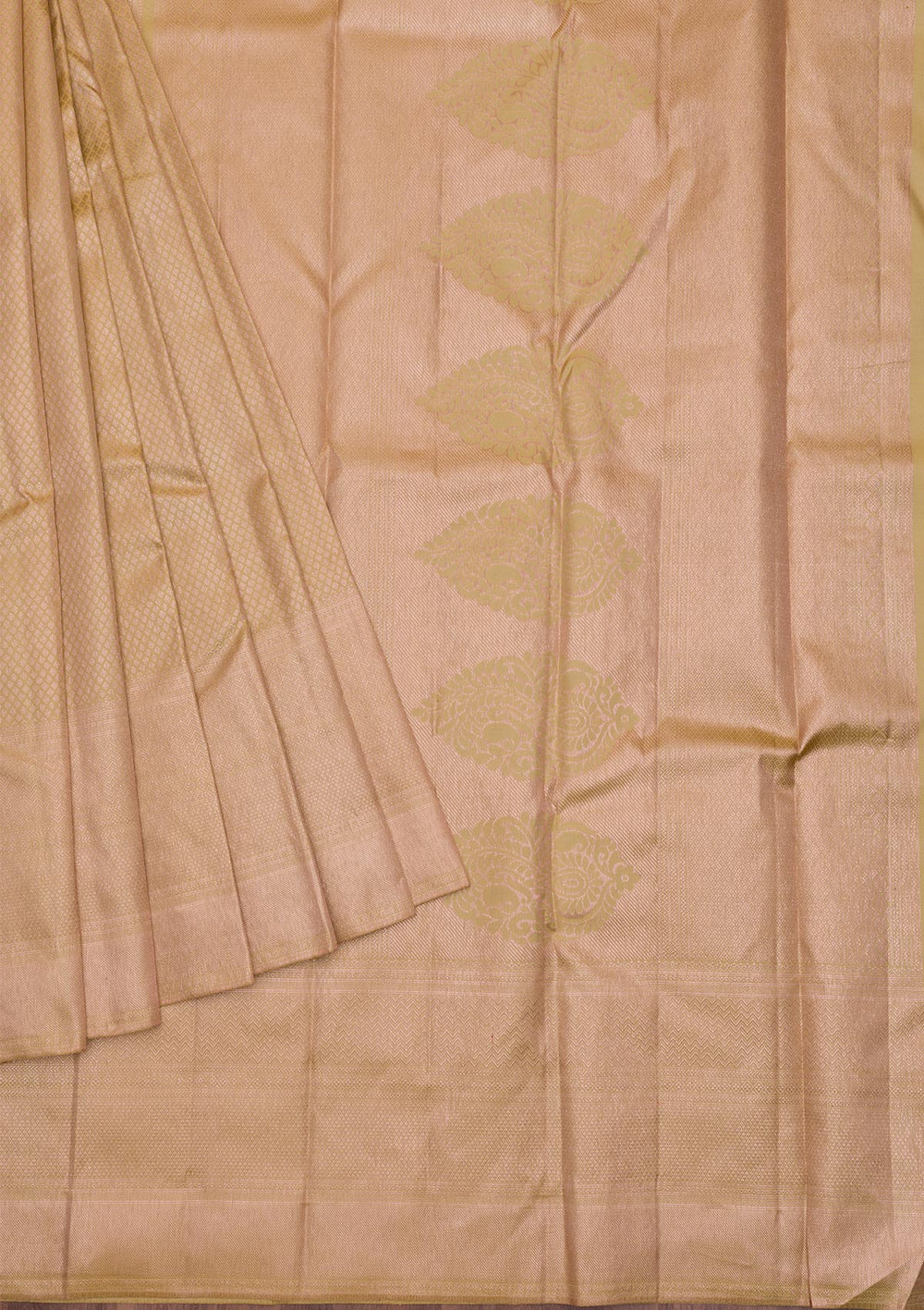 Pista Green Zariwork Pure Silk Saree-Koskii