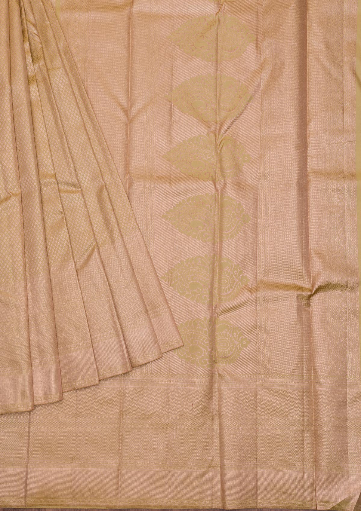 Pista Green Zariwork Pure Silk Saree-Koskii