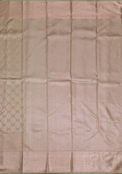 Pista Green Copper Zariwork Pure Silk Saree - Koskii
