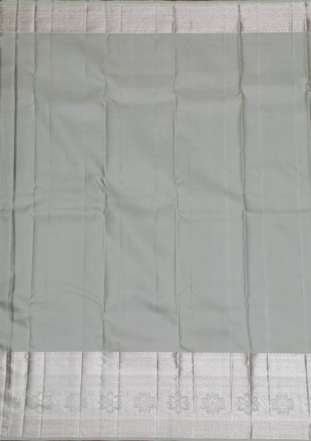 Pista Green Silver Zariwork Pure Silk Saree - Koskii