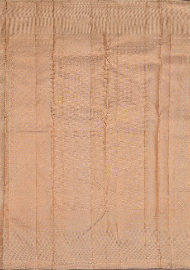 Pista Green Copper Zariwork Pure Silk Saree - Koskii