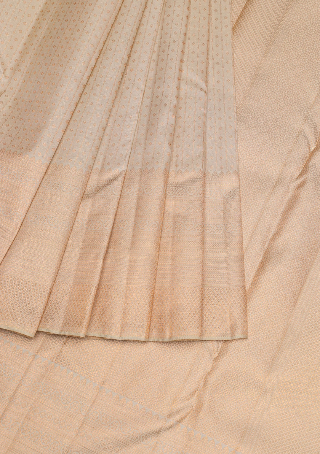 Pista Green Copper Zariwork Pure Silk Saree - Koskii