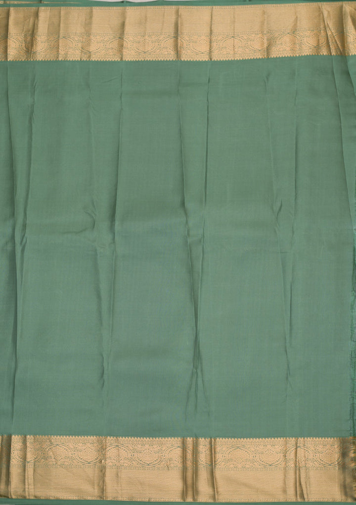 Pista Green Zariwork Pure Silk Saree-Koskii