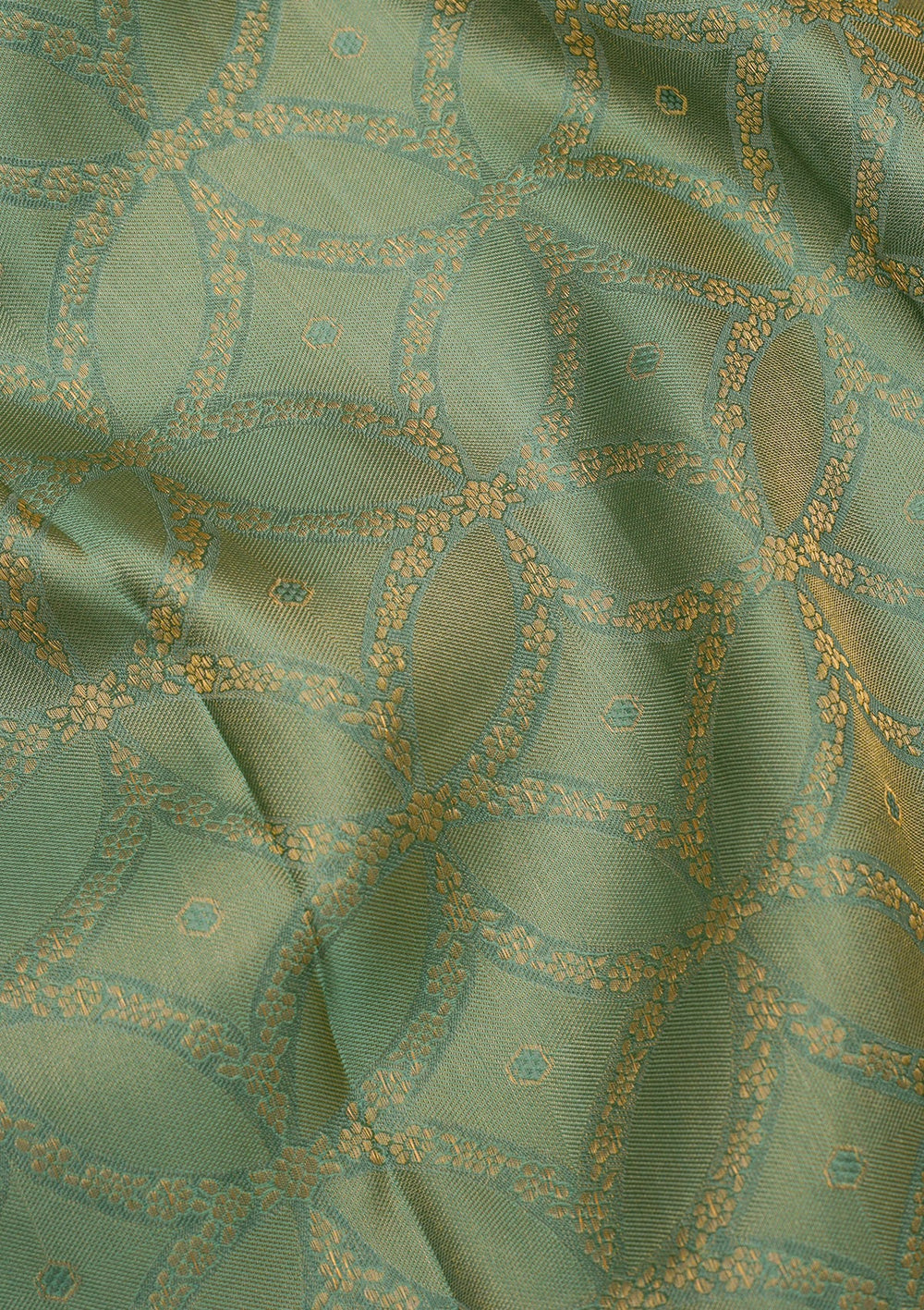Pista Green Zariwork Pure Silk Saree-Koskii