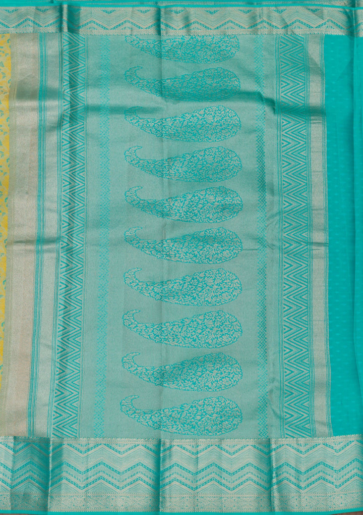 Pista Green Zariwork Pure Silk Saree-Koskii