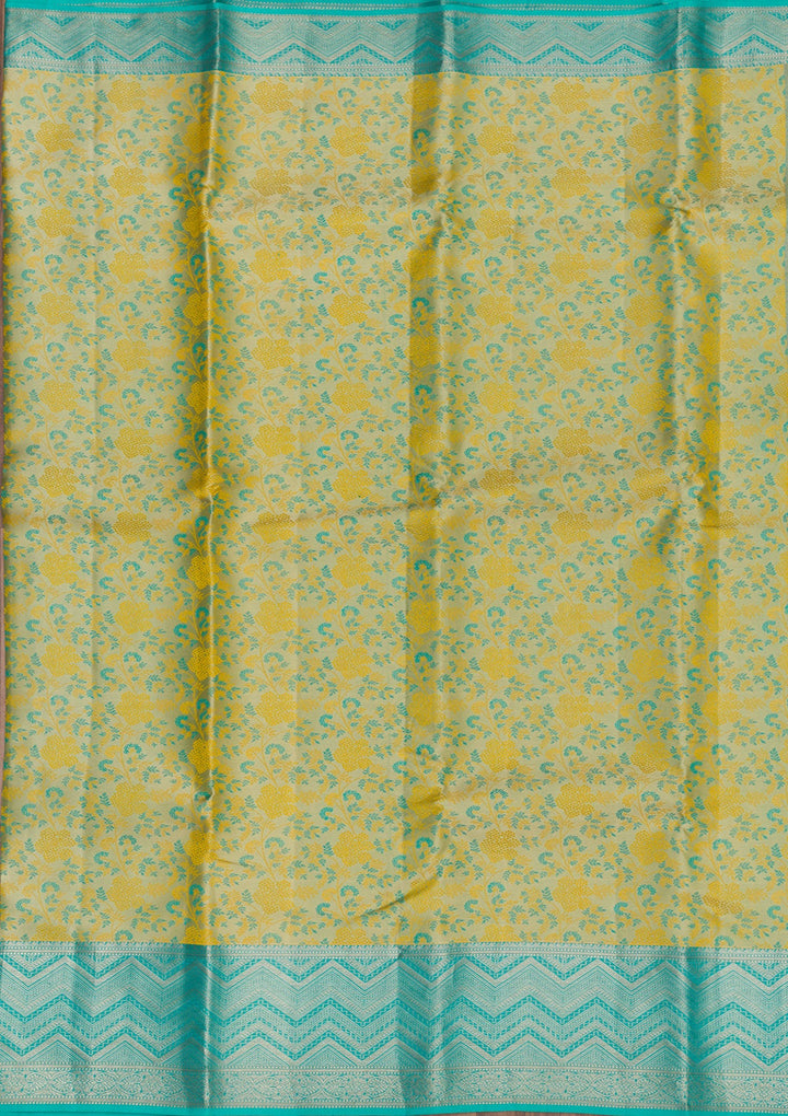 Pista Green Zariwork Pure Silk Saree-Koskii