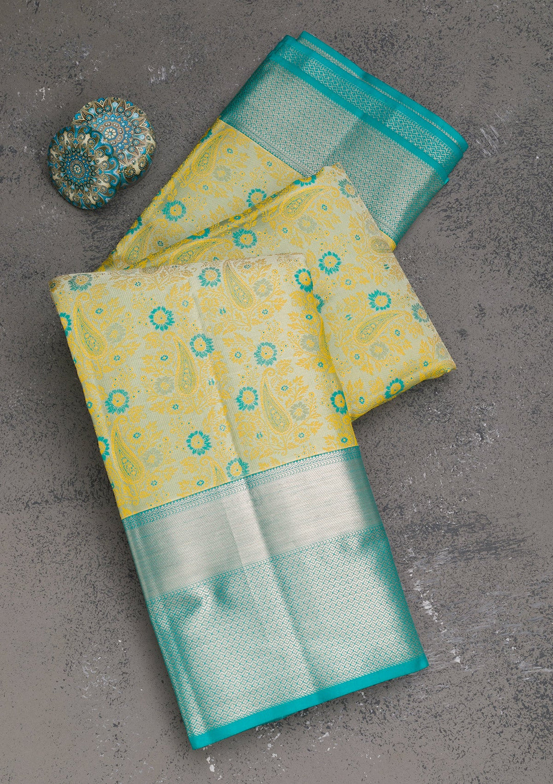 Pista Green Zariwork Pure Silk Saree-Koskii