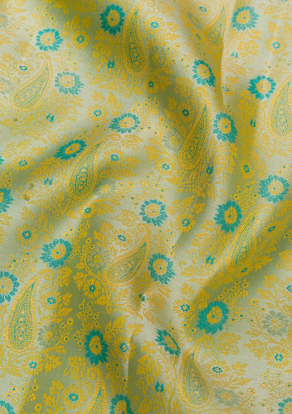 Pista Green Zariwork Pure Silk Saree-Koskii