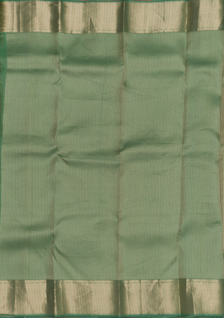 Pista Green Zariwork Pure Silk Saree-Koskii