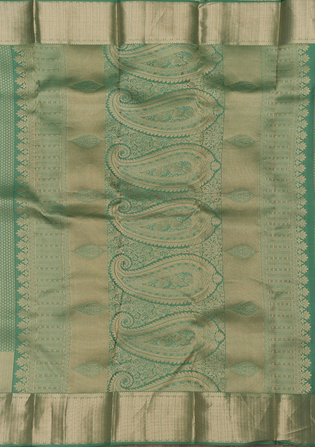Pista Green Zariwork Pure Silk Saree-Koskii