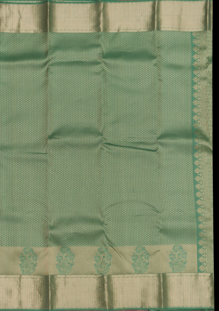 Pista Green Zariwork Pure Silk Saree-Koskii