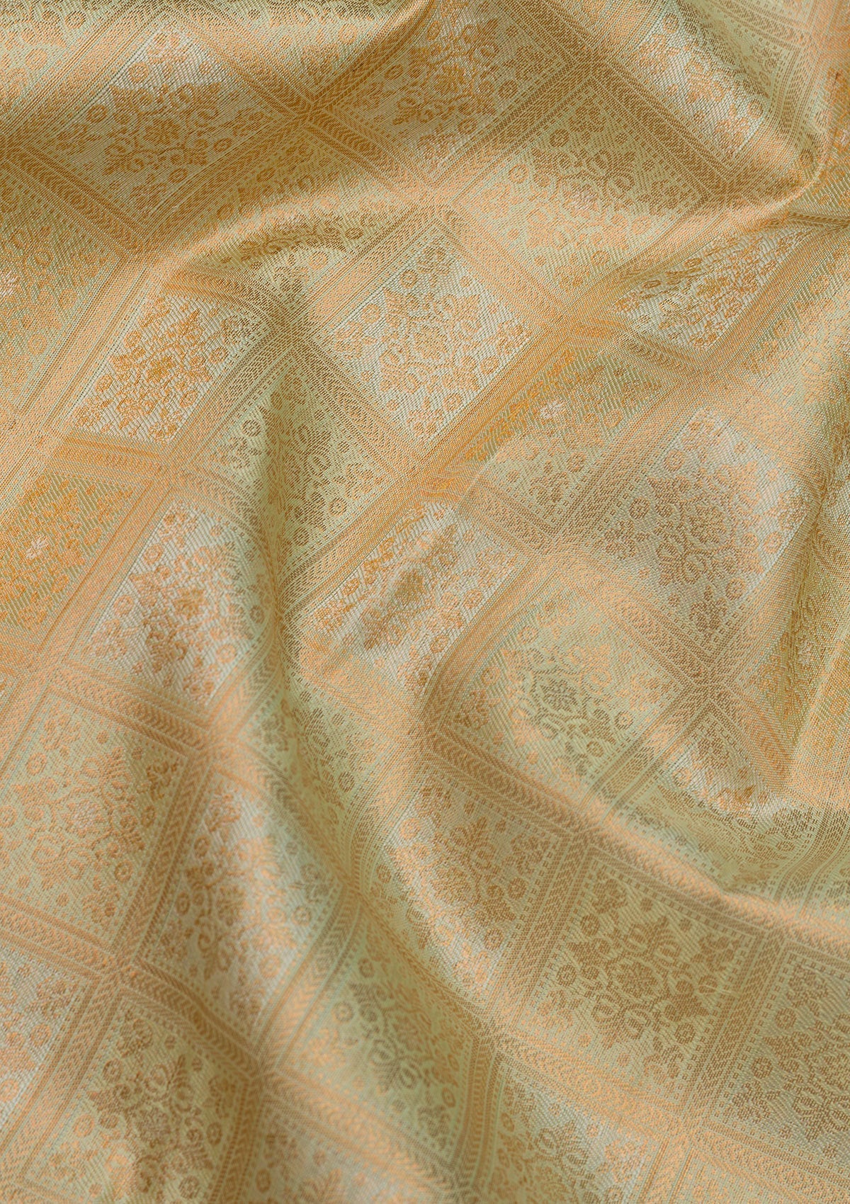 Pista Green Zariwork Pure Silk Saree-Koskii