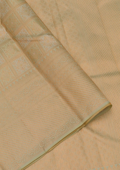 Pista Green Zariwork Pure Silk Saree-Koskii