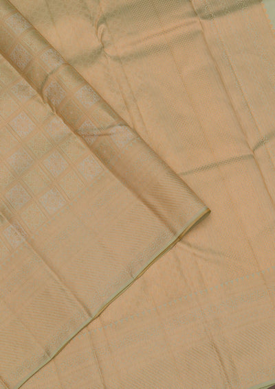 Pista Green Zariwork Pure Silk Saree-Koskii