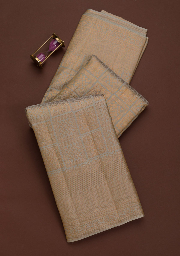 Pista Green Zariwork Pure Silk Saree-Koskii