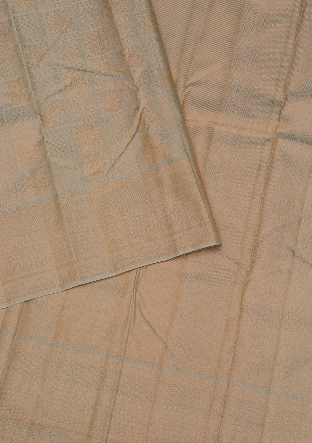 Little Grey Zariwork Pure Silk Saree-Koskii
