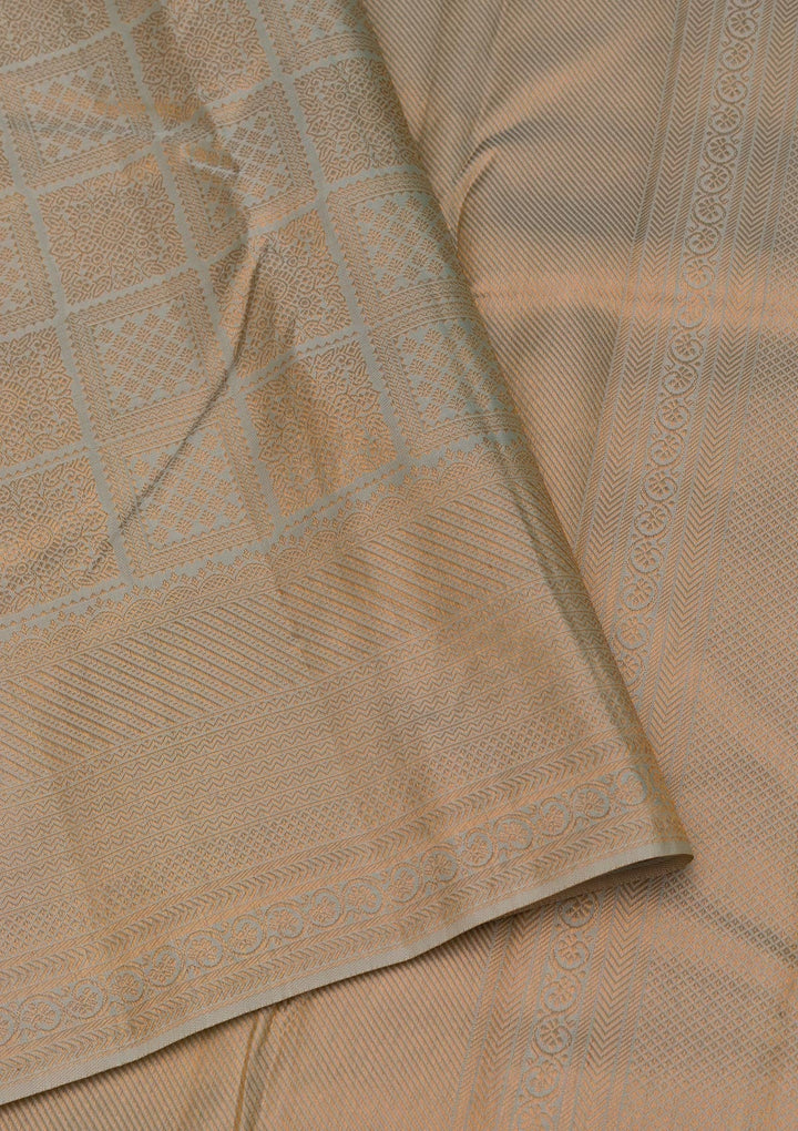 Pista Green Zariwork Pure Silk Saree-Koskii