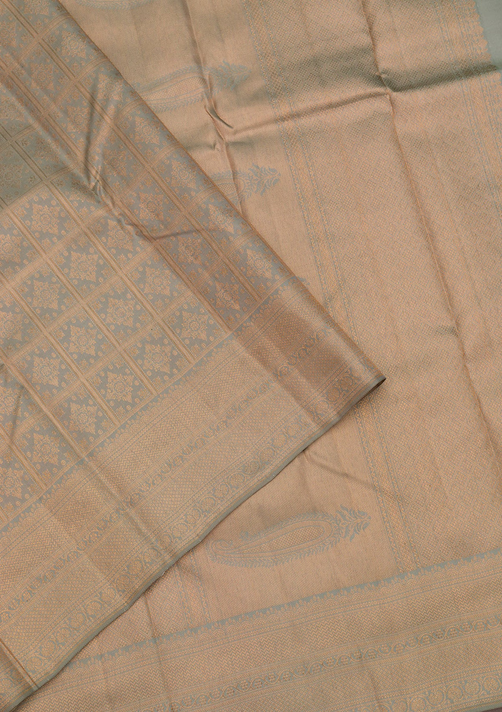 Pista Green Zariwork Pure Silk Saree-Koskii