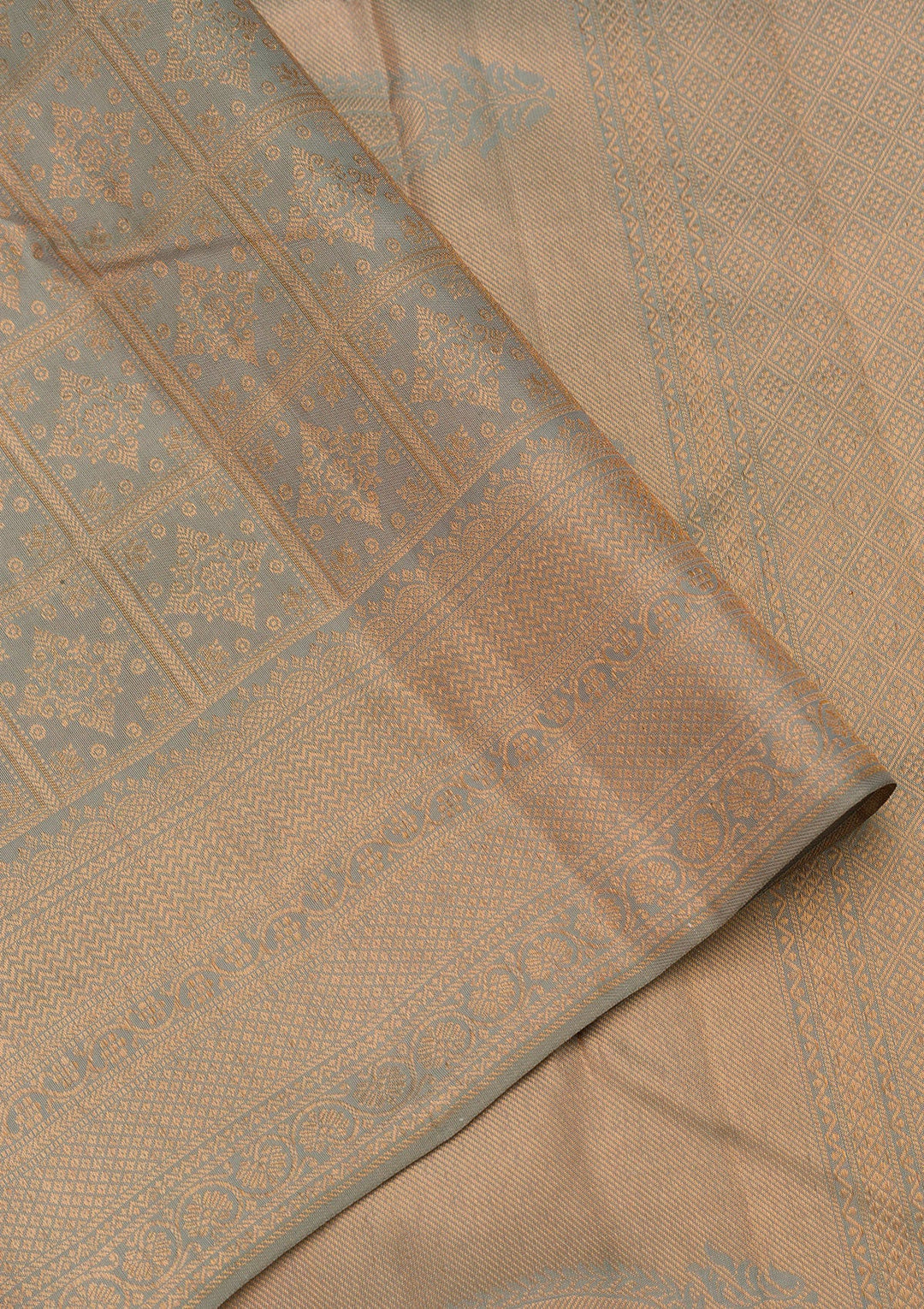 Pista Green Zariwork Pure Silk Saree-Koskii