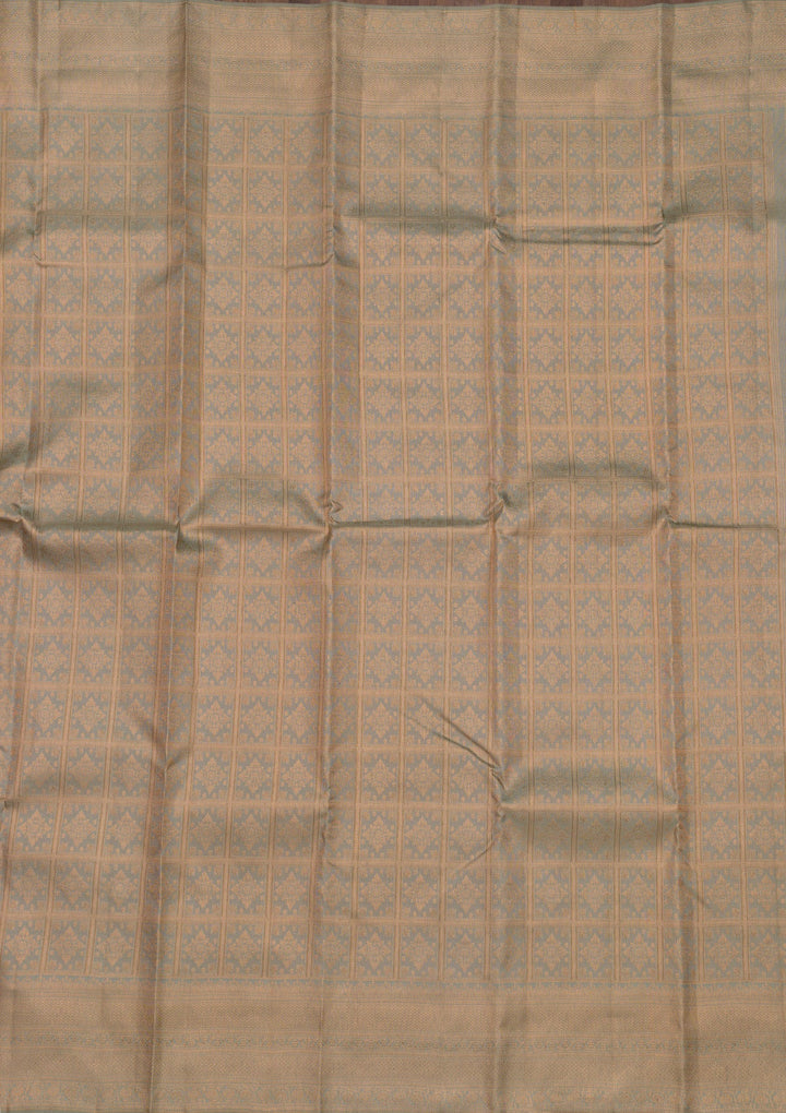 Pista Green Zariwork Pure Silk Saree-Koskii